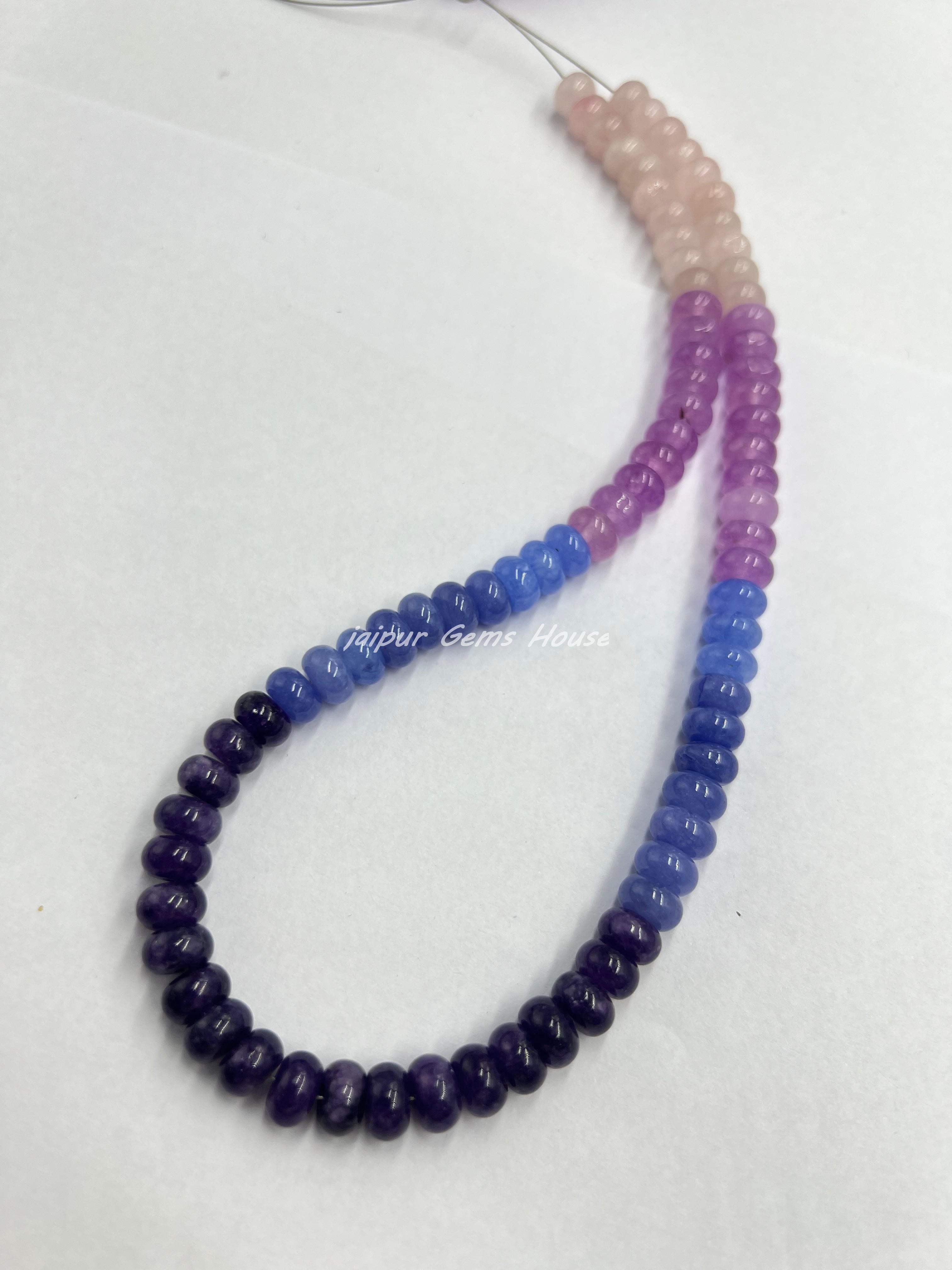 Natural Amethyst Tanzanite Lavender & Rose Quartz Gemstone Beads For jewelry making  Beads For Necklace Making Jewelry Supplies