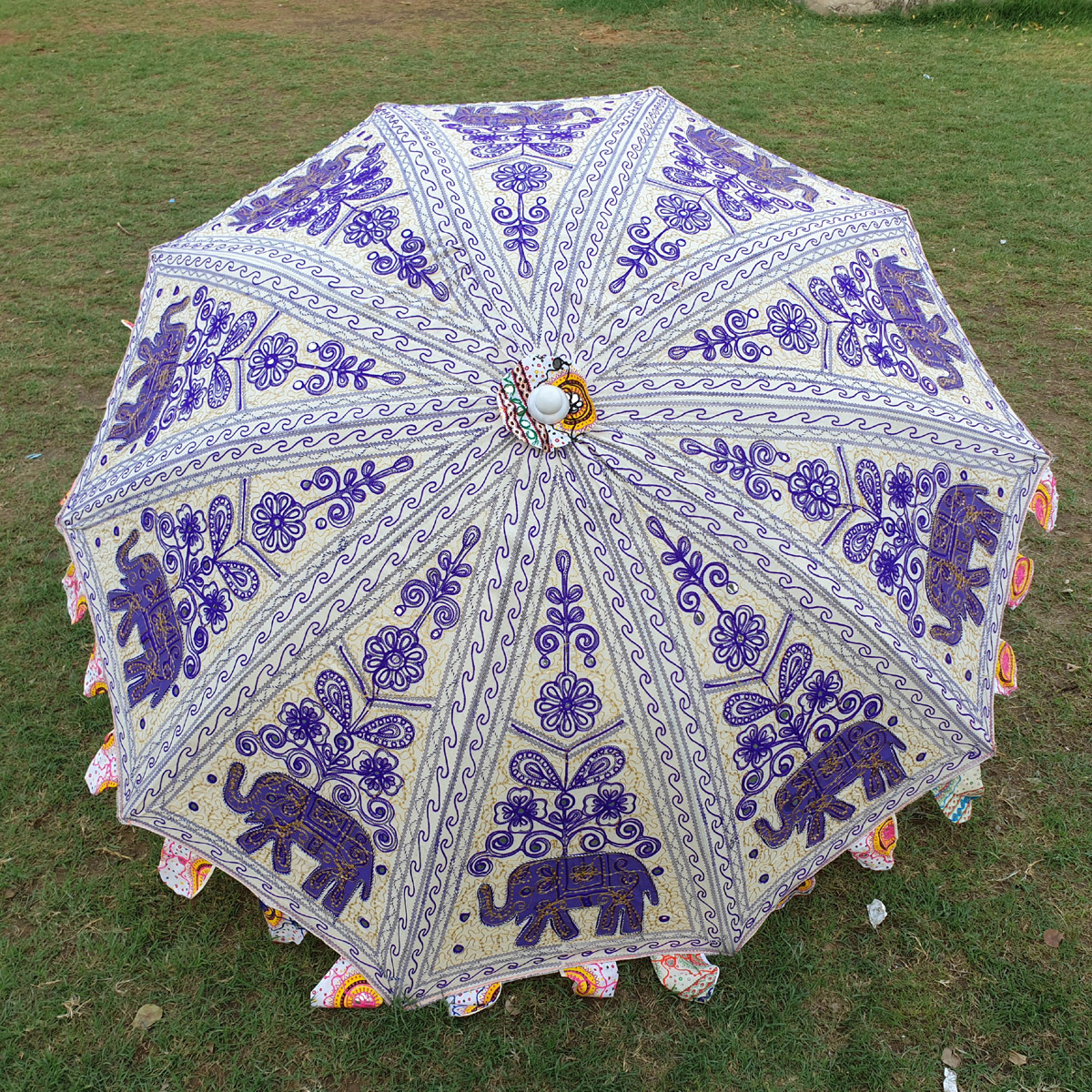 Buy Exotic Indian Vintage Sun Umbrellas Outdoor Garden Terrace Sunshade Beach Umbrella