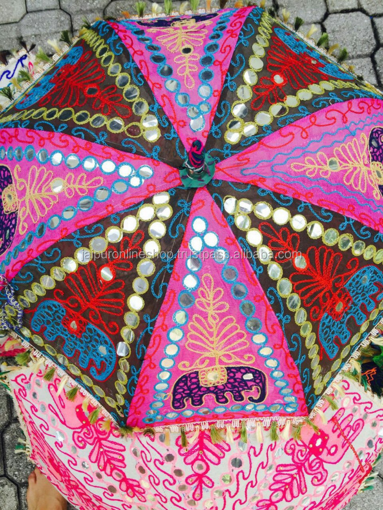 Indian Handmade Vintage Embroidered Umbrella