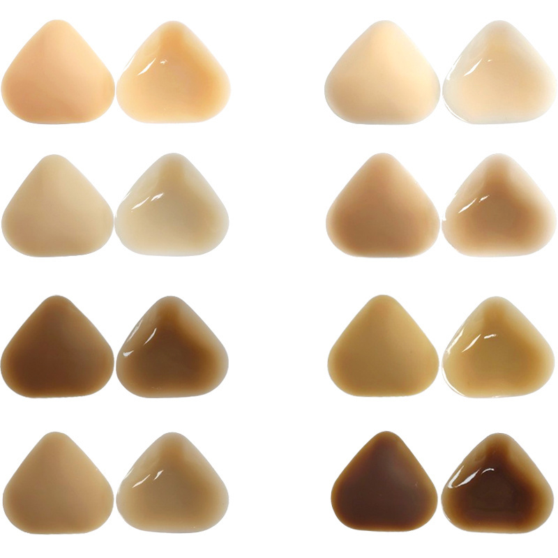 Wholesale Custom Ultra Thin Opaque Seamless Reusable Boobs Tape Stickers Adhesive Silicone Pad Pasties Triangle Nipple Cover