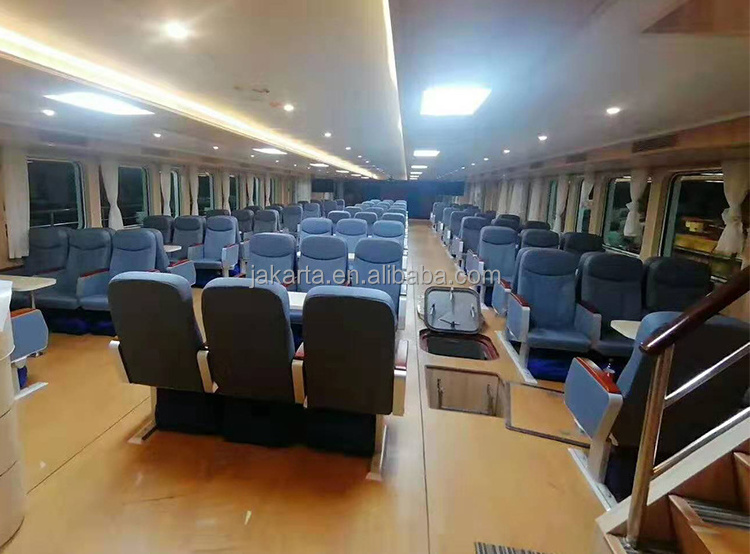 2022 New Design Adjustable Fixed Leather PU Fabric seat Professional Marine ferry ship boat luxury Aluminum Passenger Seat