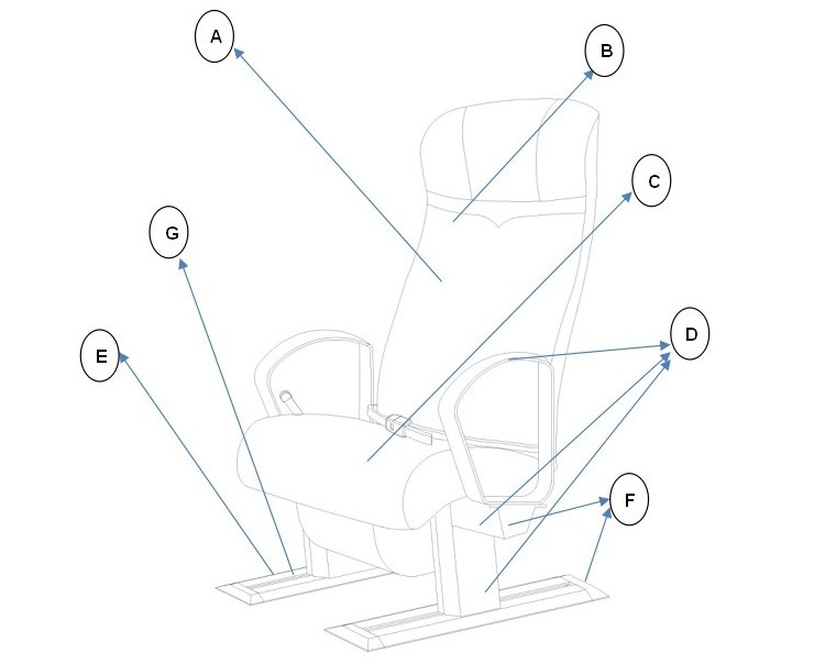 2022 New Design Adjustable Fixed Leather PU Fabric seat Professional Marine ferry ship boat luxury Aluminum Passenger Seat