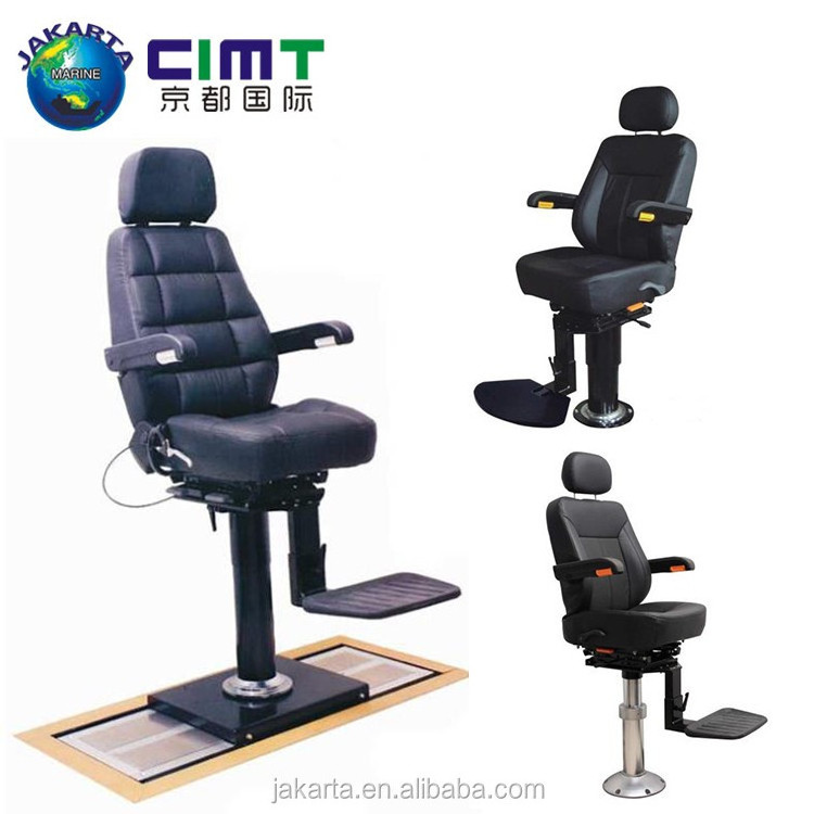 China luxury boat marine ferry Pilot Seat Wholesale Supply leather PU Mechanical Suspension Seat for high speed Heavy Equipment