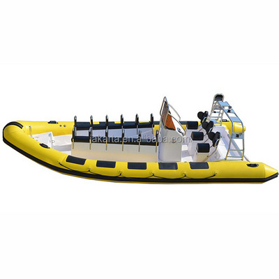 Widely Used Speed Boats Passenger RIB Boat for Sale 2022 CE 15 Persons Fiberglass Boat Light Weight High Speed Sport Yacht 7M