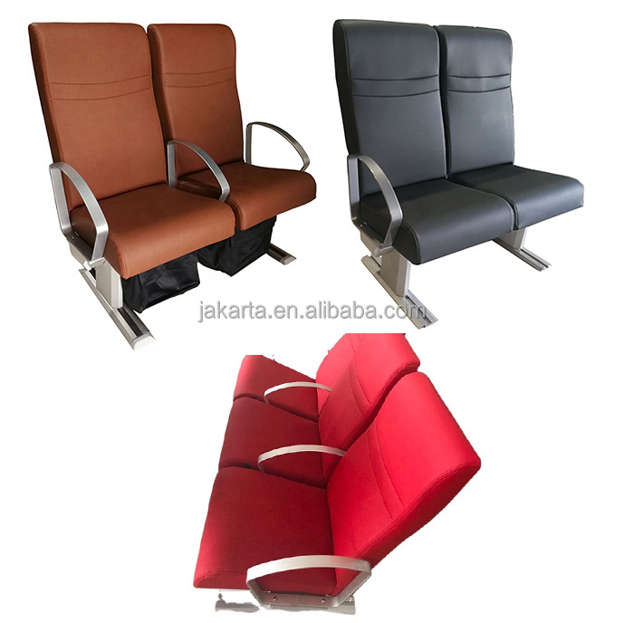 2022 New Design Adjustable Fixed Leather PU Fabric seat Professional Marine ferry ship boat luxury Aluminum Passenger Seat