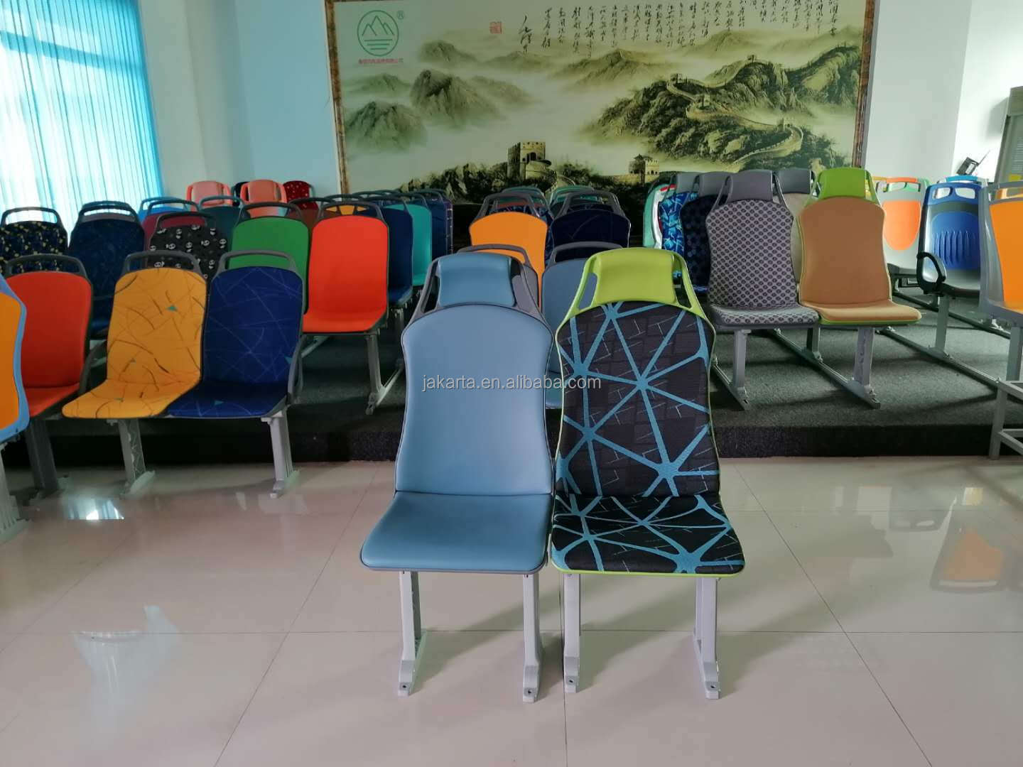 China 2021 bus seat car chair high quality passenger different color plastic PU leather marine  boat seats for sale