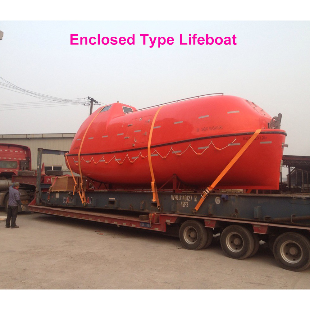 Widely used high speed fiberglass enclosed open Safety 5m 25 Persons Rescue boat lifeboat