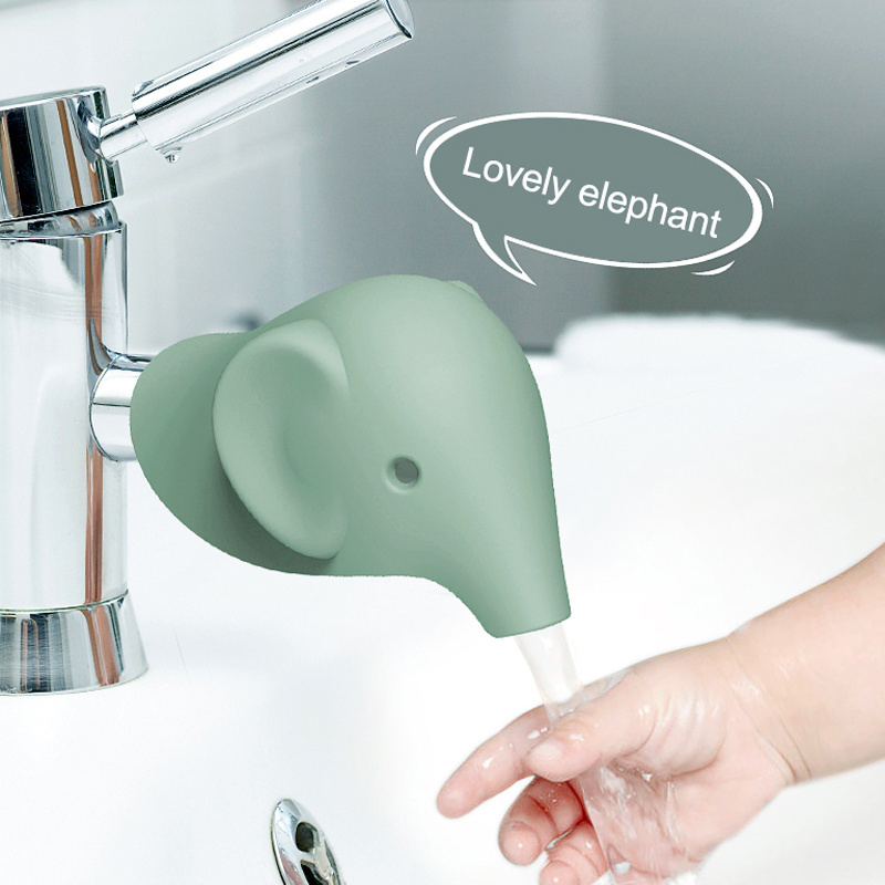 Elephant Faucet Protector Bathroom Bathtub Safety Bumper Cover Child Bathing Anti-Bump Soft Cartoon Protective Cover