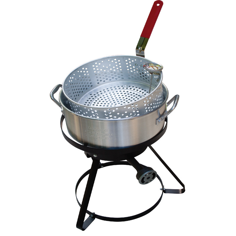 Outdoor Turkey Fryer Camping Cooker 10QT Aluminium Fish Fryer With Basket and Wing Fryer