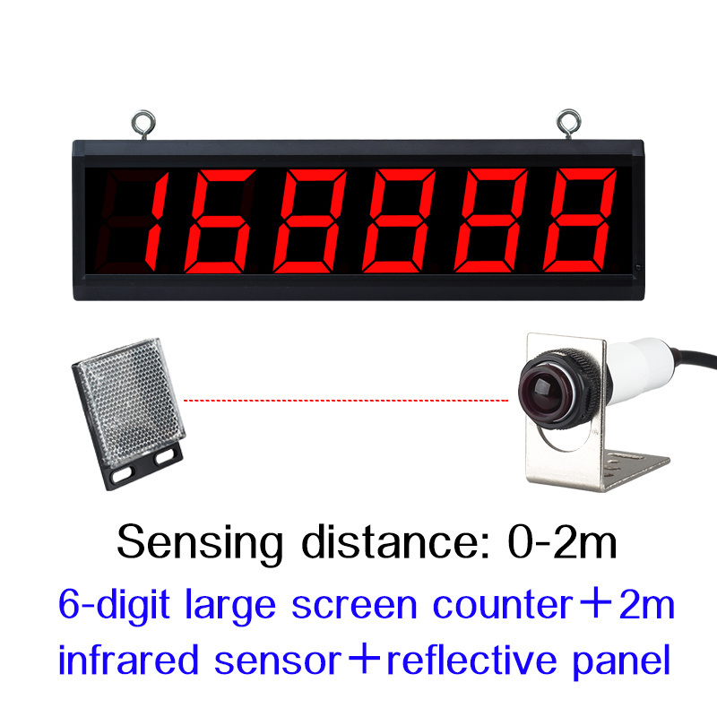 4-digit large screen counter Laser beam probe Digital Counting Machine Textile Counter