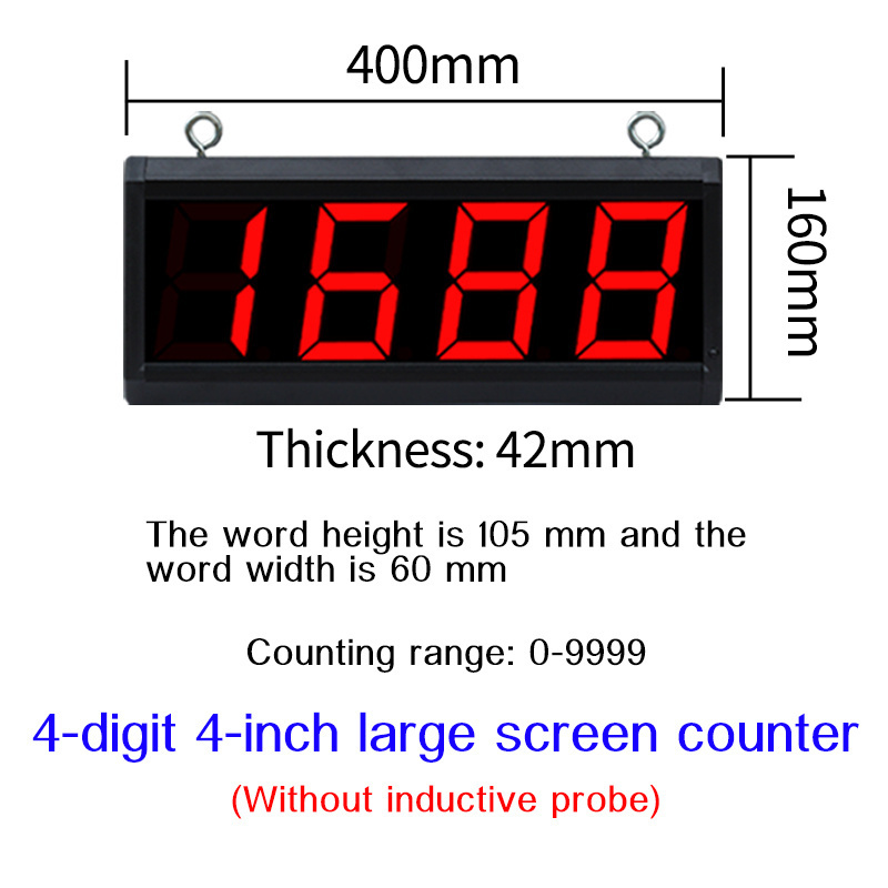 Electronic digital 6-digit display counter close to industrial magnetic induction switch punch counter