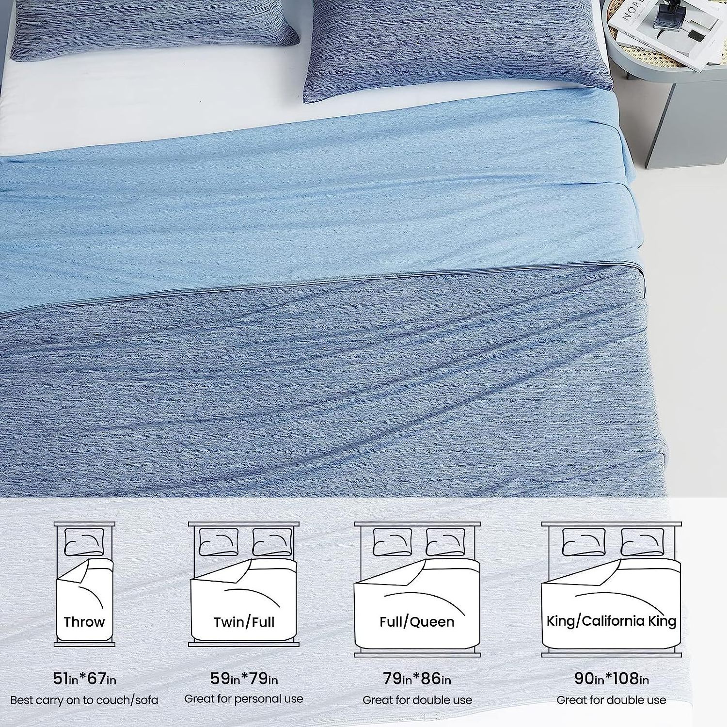 Factory New Hot Sleepers Lightweight Breathable Cool-to-Touch Summer Cooling Nylon Cooling Blanket