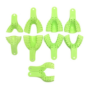 Good Price Dental Disposable Product  Plastic Impression Tray Green Color