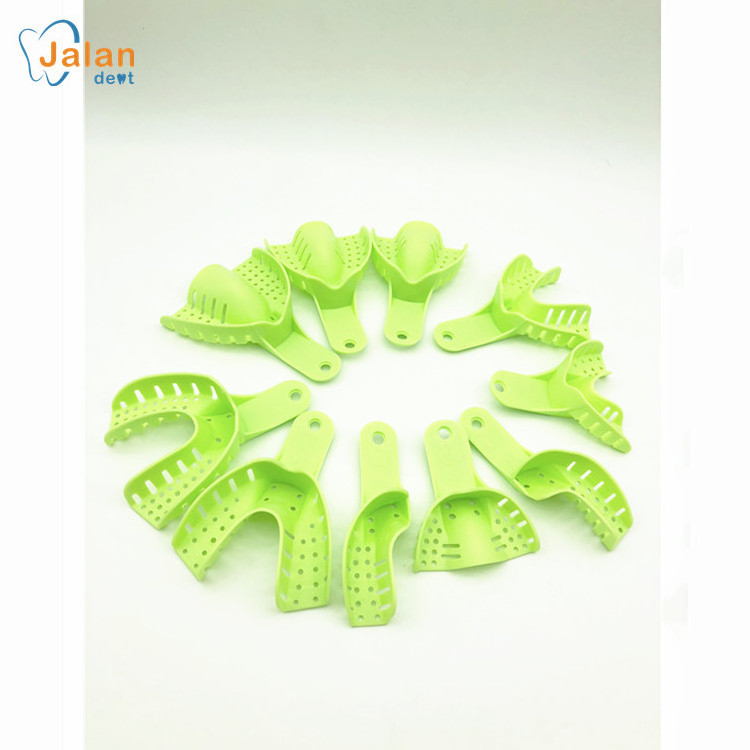 Good Price Dental Disposable Product  Plastic Impression Tray Green Color