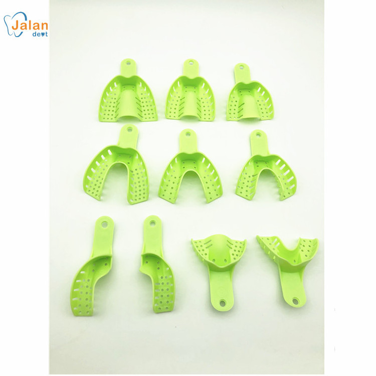 Good Price Dental Disposable Product  Plastic Impression Tray Green Color