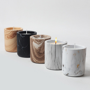 Marble Candle Jar Empty Ceramic Candle Holders Home Decoration Luxury Wedding Candle Jars 2024 New  Design