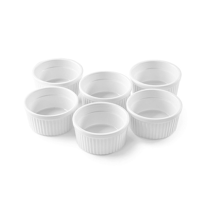 Cheap Set of 6pcs Ceramic Creme Brulee Ramekins