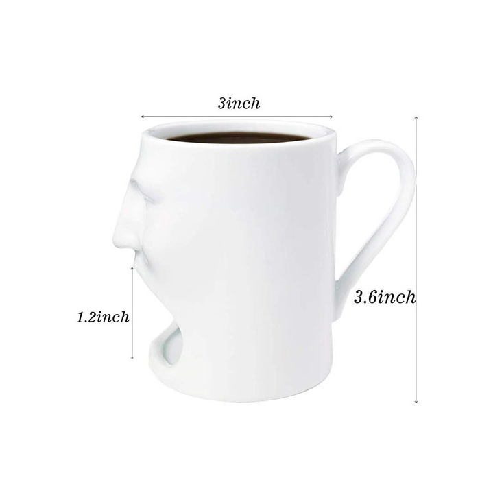 Factory Price Personalized 3D Biscuit Cup Ceramic Coffee Mug with Cookies Holder