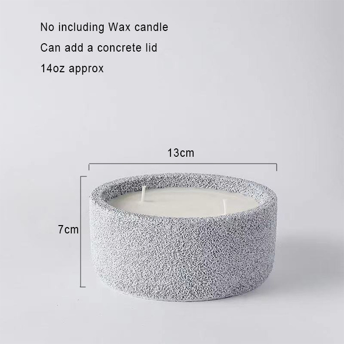 Home Decoration 14 oz Unique Concrete Empty Candle Jar  Wholesale