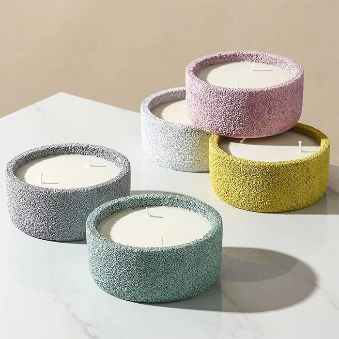 Home Decoration 14 oz Unique Concrete Empty Candle Jar  Wholesale