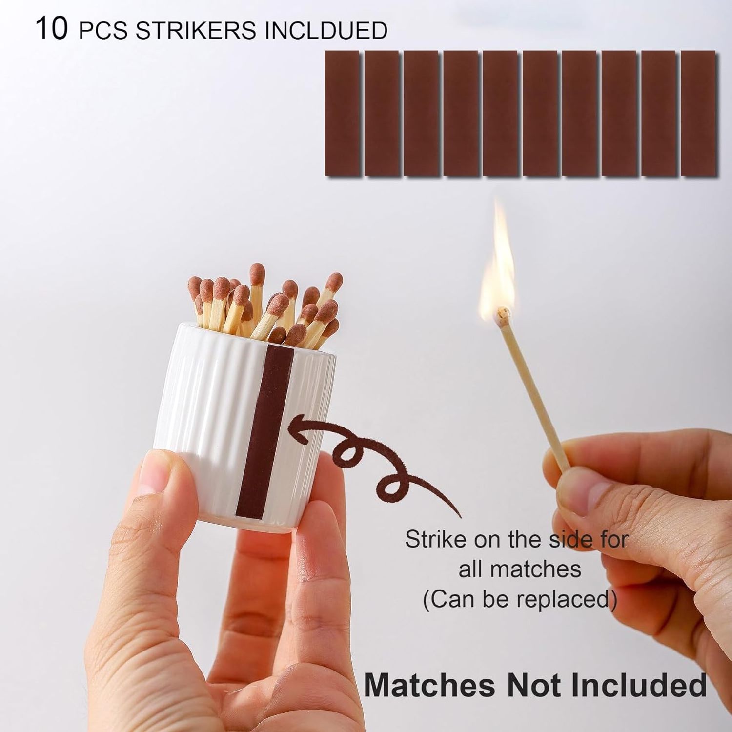 Ceramic Match Holder with Striker for Cute and Fancy Matches