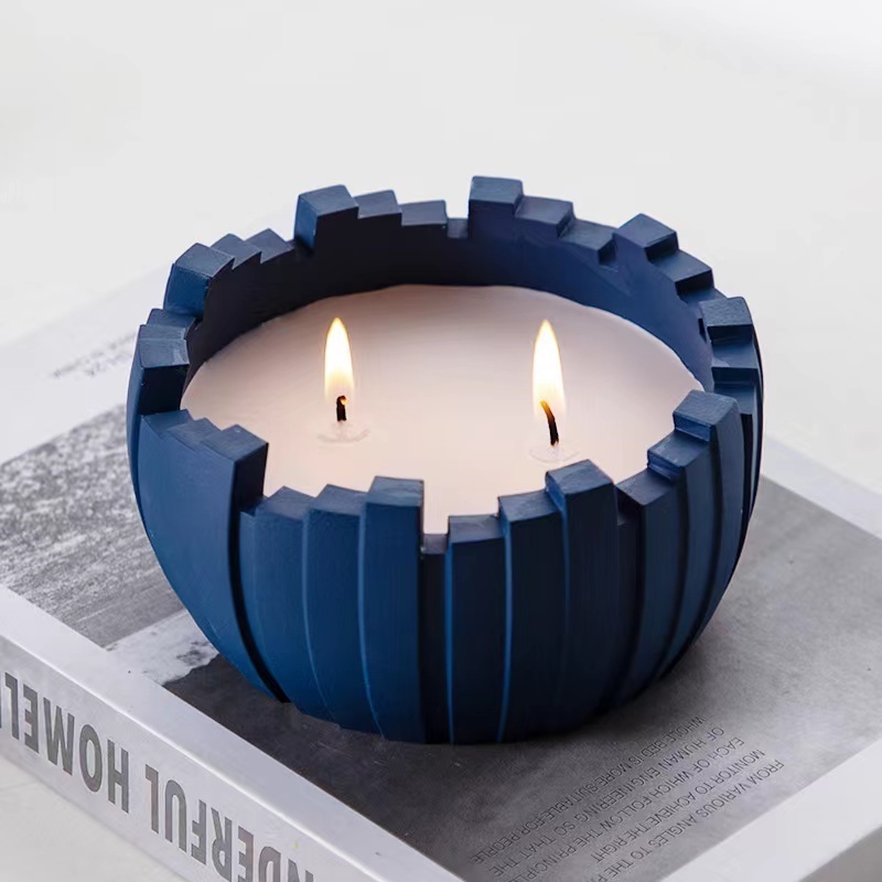 Modern Home Decoration European Nordic Style Concrete Candle Bowl for Candle Making