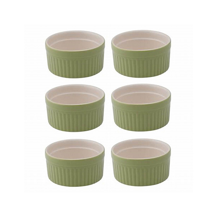 Cheap Set of 6pcs Ceramic Creme Brulee Ramekins