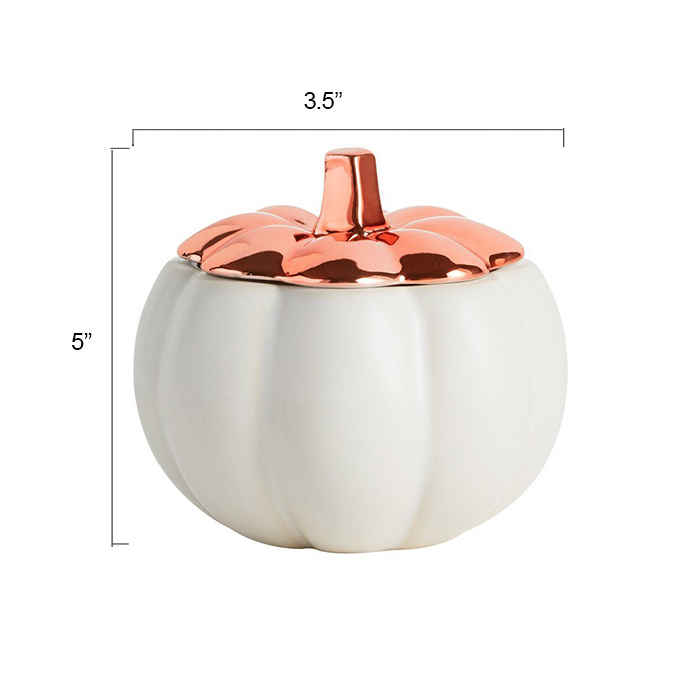 Pumpkin Shape Ceramic Candle Jar