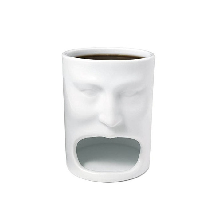 Factory Price Personalized 3D Biscuit Cup Ceramic Coffee Mug with Cookies Holder