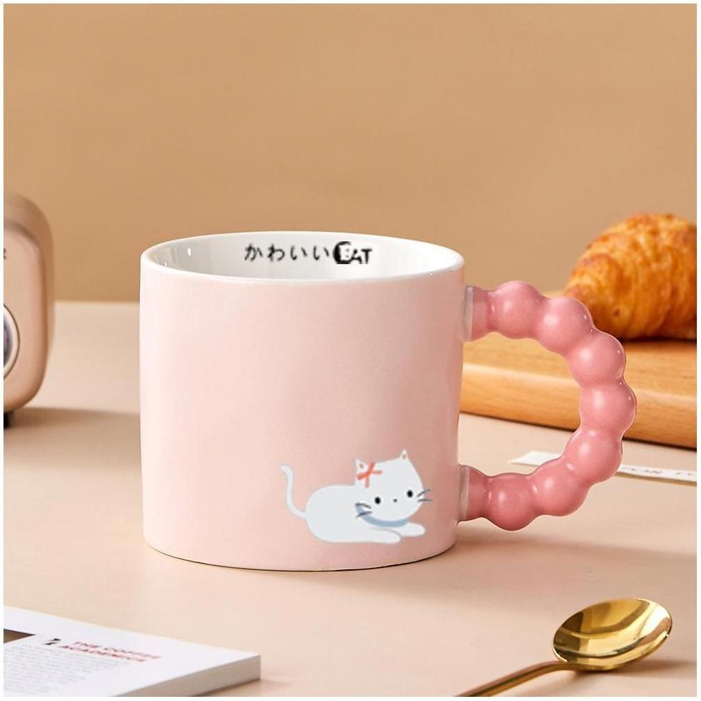 Ceramic Mugs White Beer Custom Logo Straw Vintage Plastic Cat Luxury Eco Friendly Warmer Nose Ceramic Mugs With Smile Face