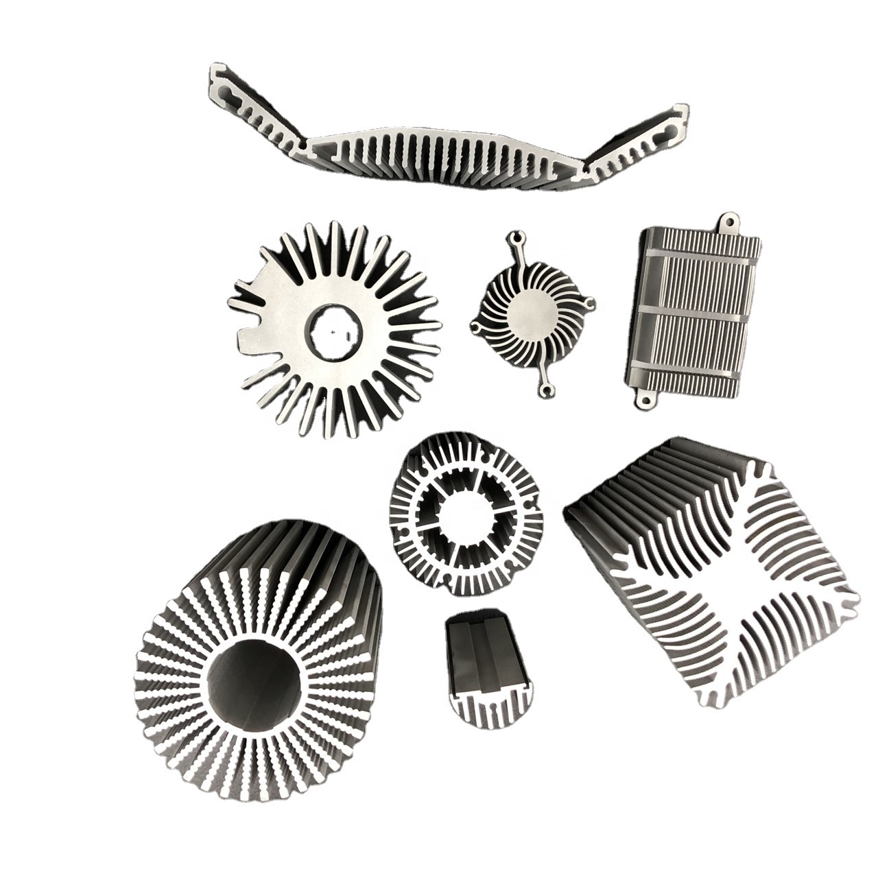 Aluminum Skived Fin  Extrusion Heat Sink with CNC