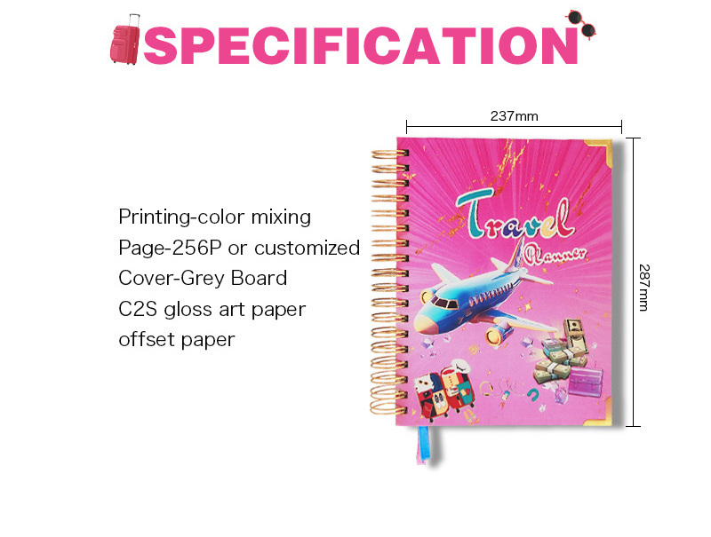 2024 2025 Custom YO spiral binding Hardcover A3 A5 customer Journal Notebook Printed Diary Planner Printing