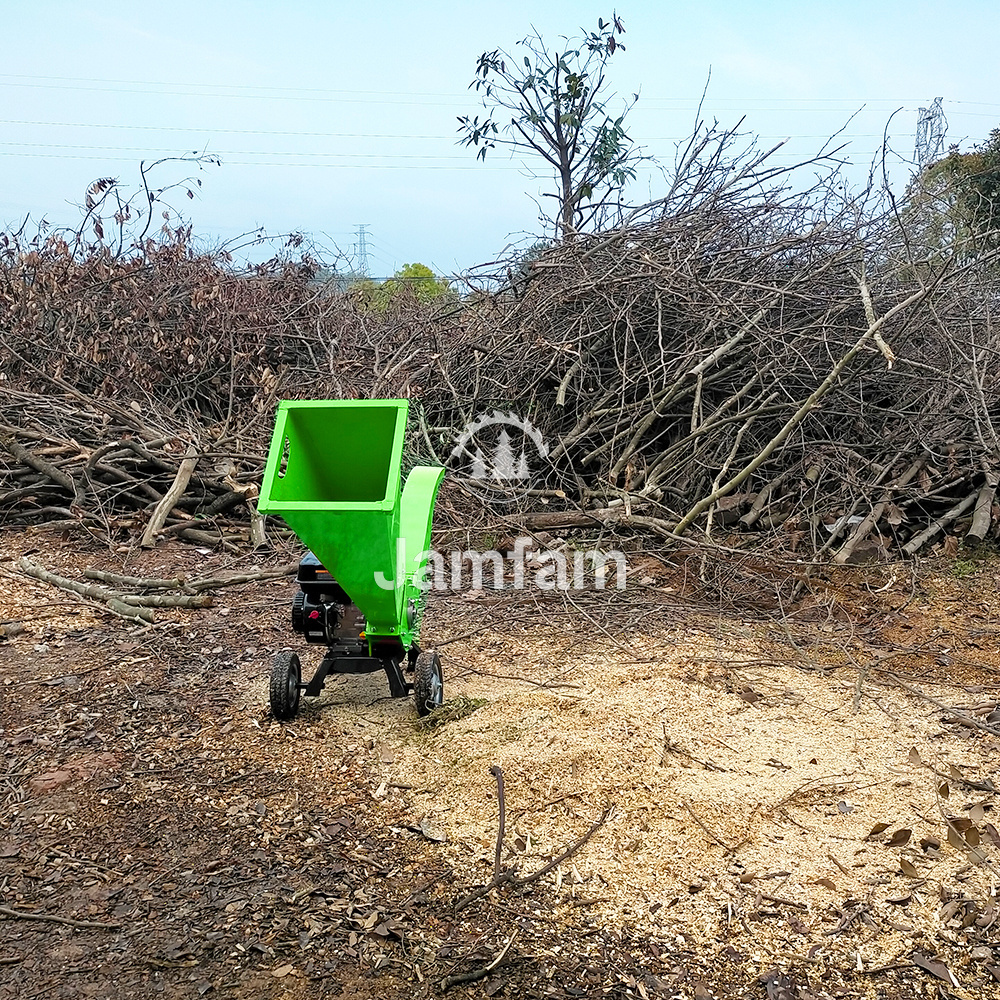 Oem Efficient Chipper Shredder Autofeed 6.5hp Petrol Electric Wood Chipper Energy Saving Mini Wood Chipper Shredder