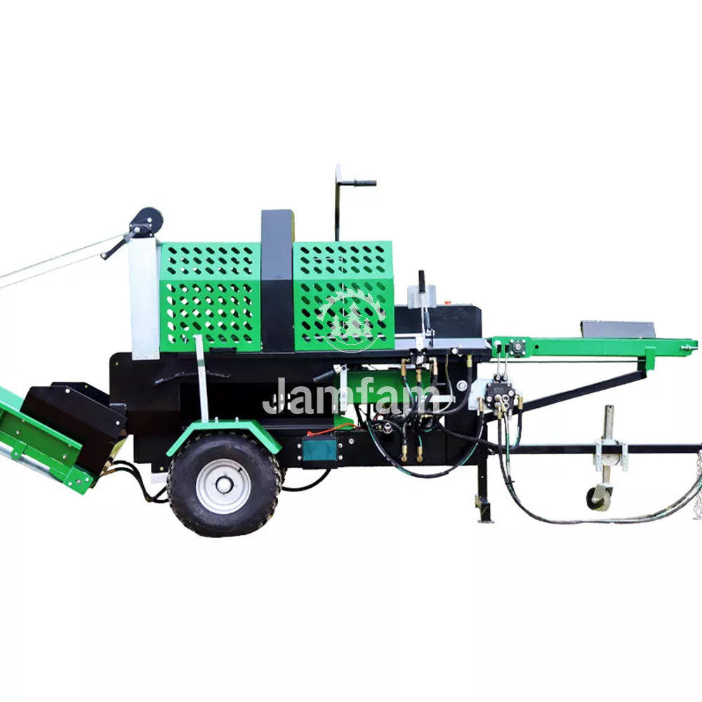 Jamfam 20Ton 480mm New Design Wood Cutting Machine log spliter used and new firewood processor for sale