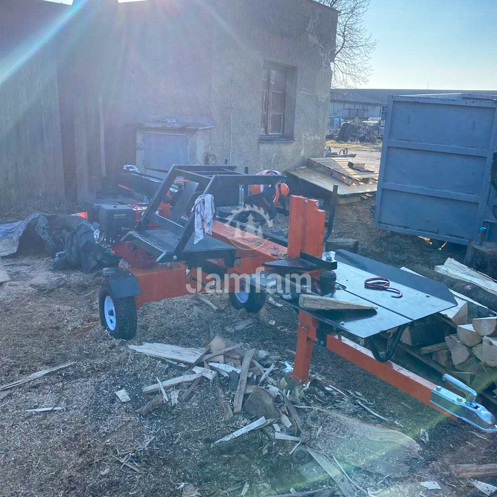 35TON Log Splitter with 4 Way Wedge and Lift Optional 6 Way Wedge Provided Log Splitter Machine China Horizontal Gasoline 120