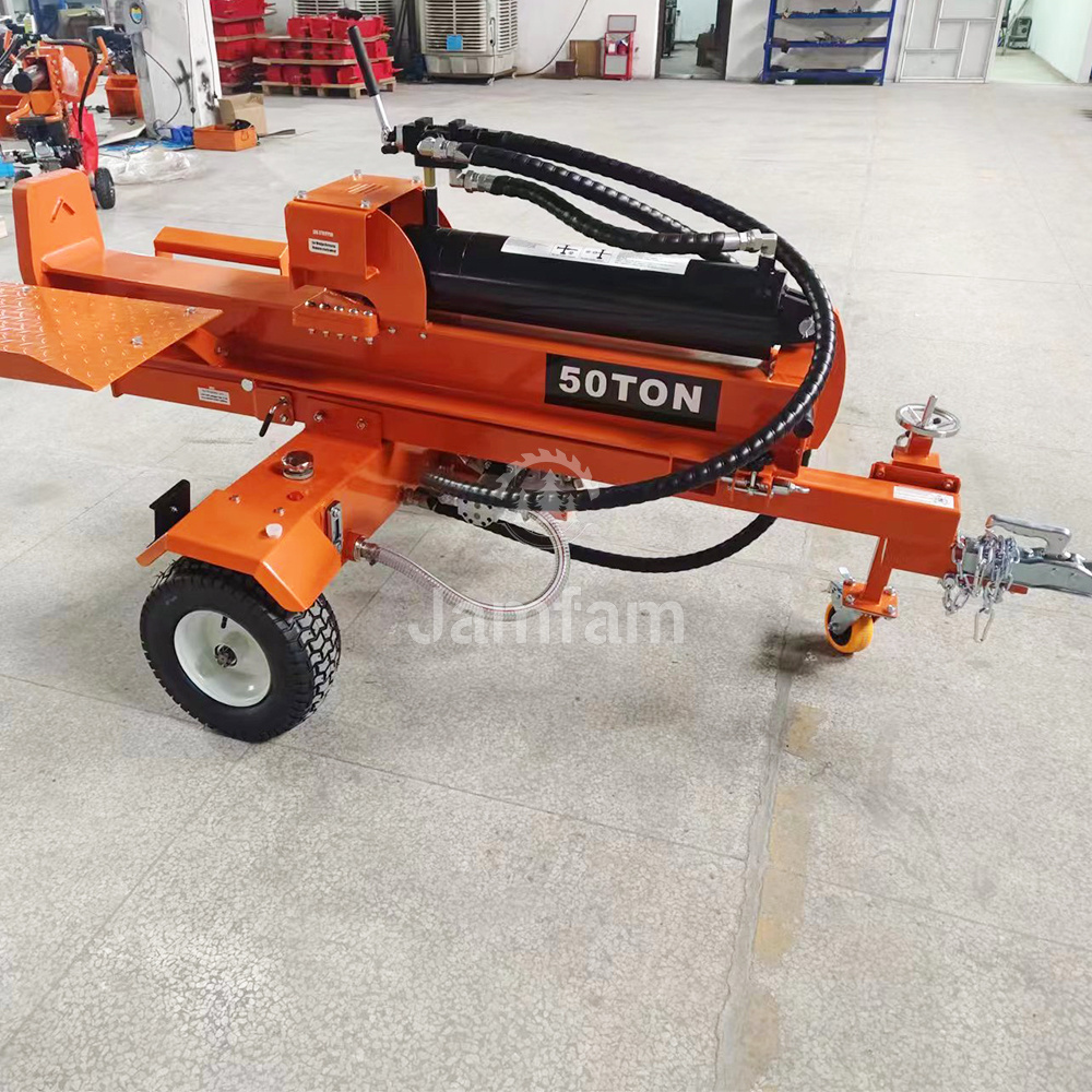 High Cost-effective 50 Ton Gasoline Engine Firewood Processor / log splitter With Firewood Conveyor And Log Table