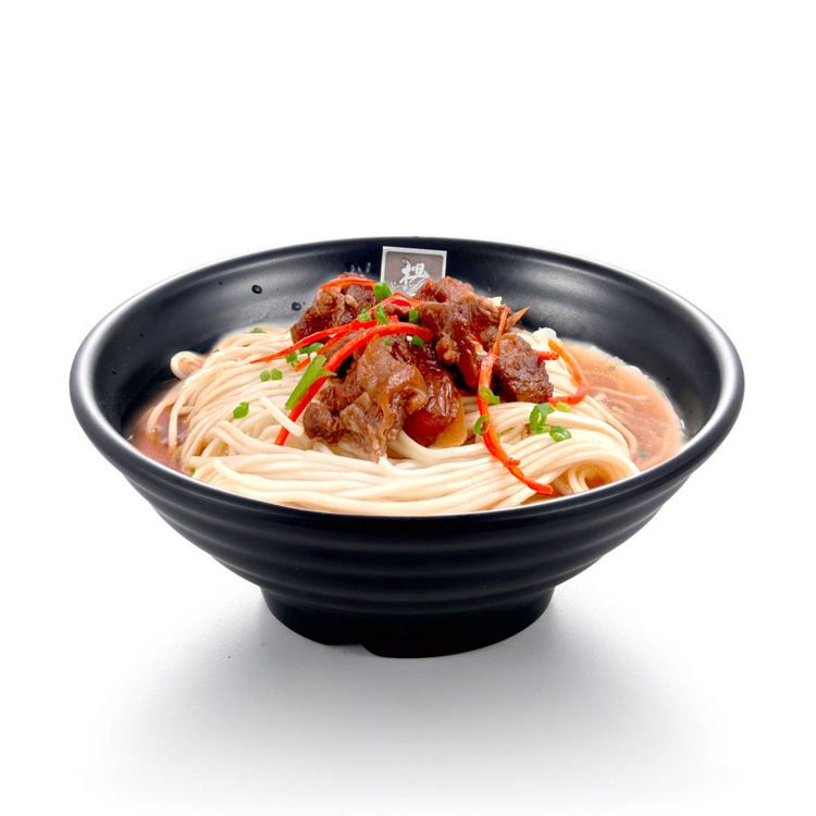 Wholesale custom 9 inch black large melamine Japanese ramen noodle bowl