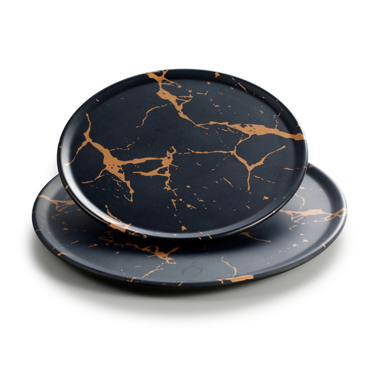 guangzhou factory price melamine restaurant marble new design dinner sets