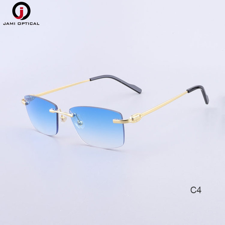 Fashion Polarized Stainless Steel Eyeglasses Metal Lunettes  Man Rimless Sun glasses Frameless Sunglasses