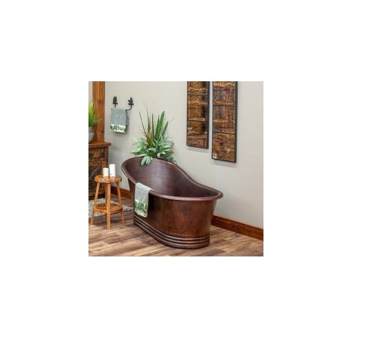 Hot seller high quality design metal freestanding bathtub for luxury bathroom copper bathtub wholesale Indian made product