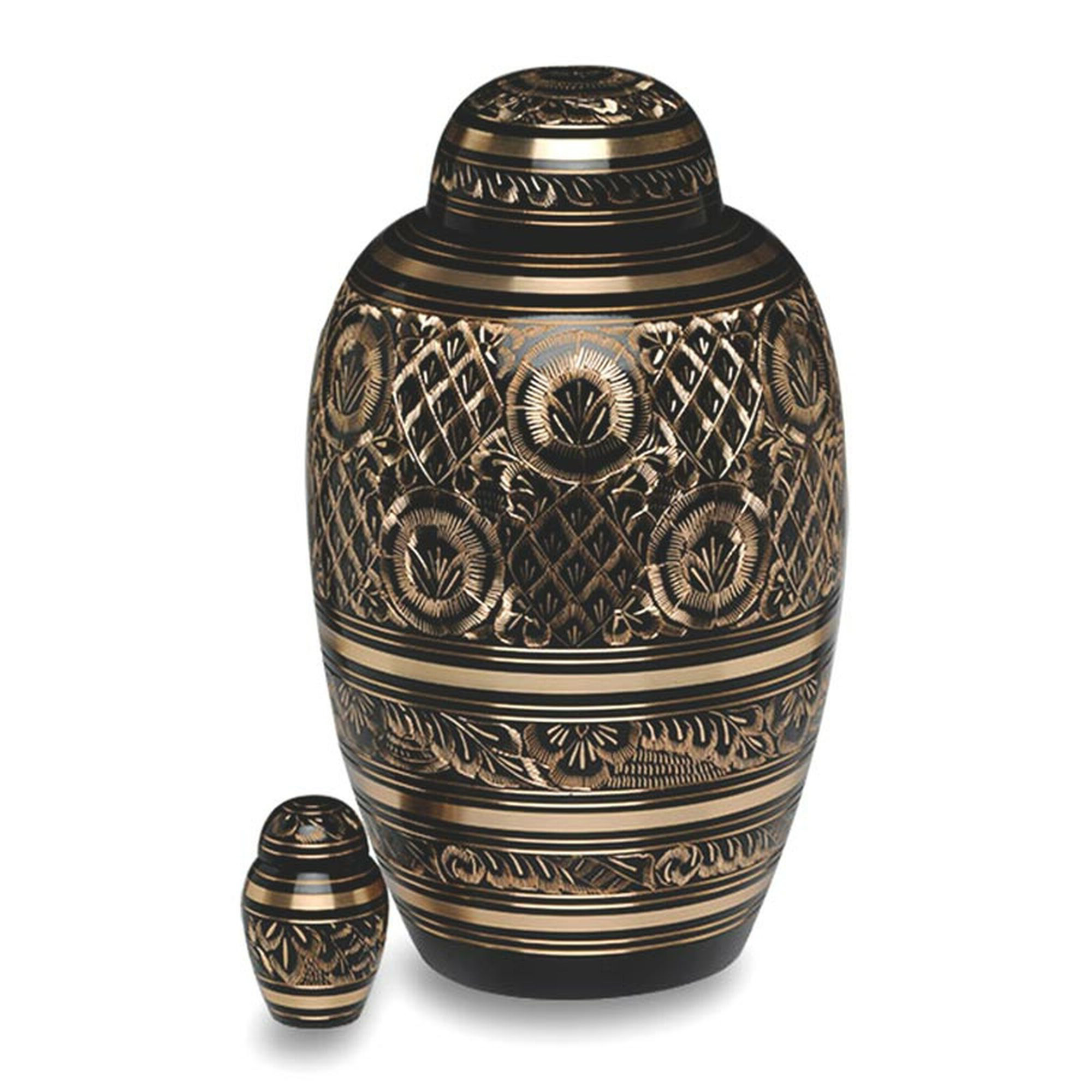 best custom shaped ceramic white small round ash urn wholesales novelty funeral urn cremation pet urn with lid from india