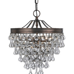 Crystal Beaded  Chandeliers Acrylic Droplets Flush Mount Rain Drop Pendant Ceiling Light