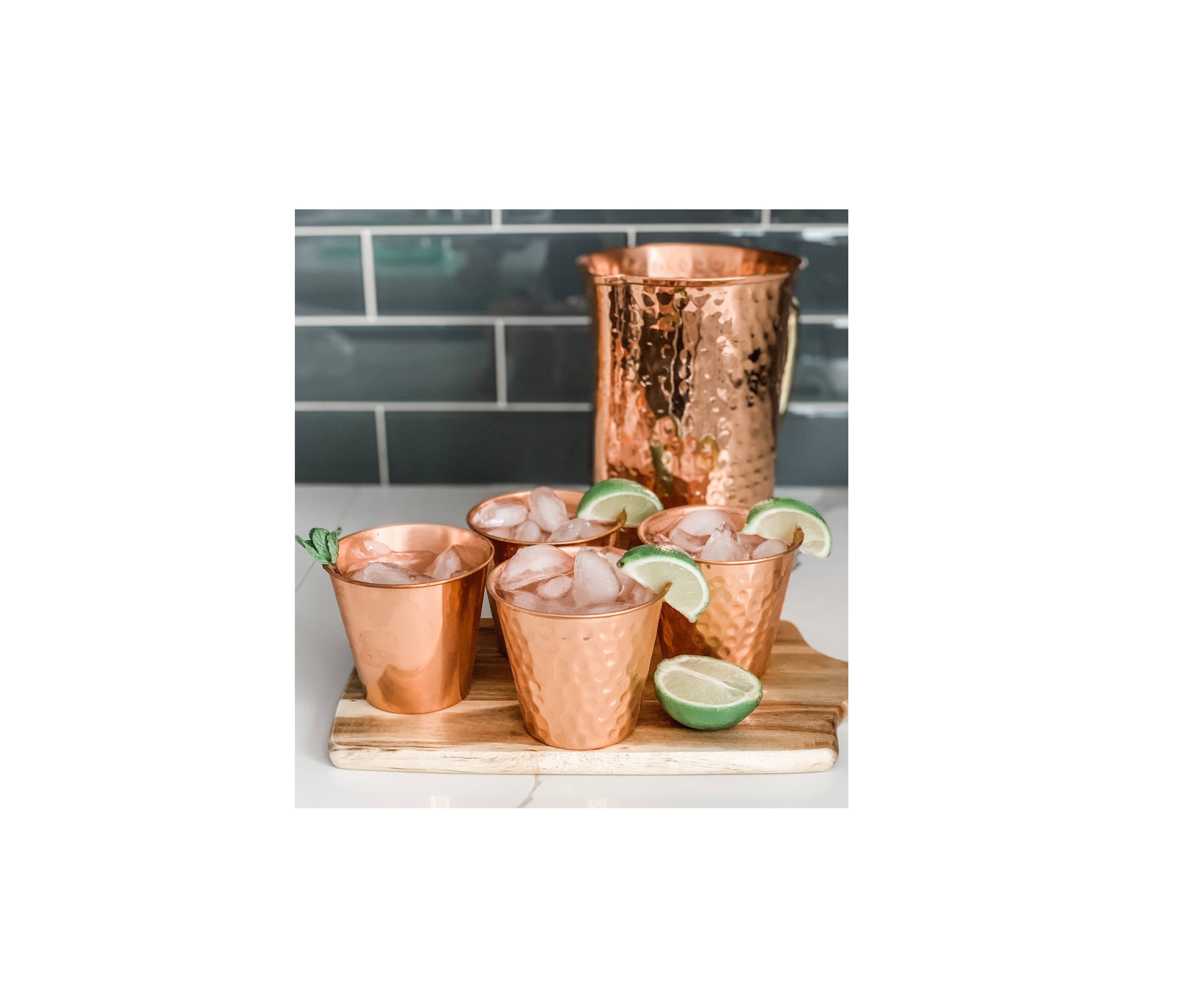 premium look design pure solid copper glass carafe water for drinking water hammered design carafe copper sugar pot from Jamsons