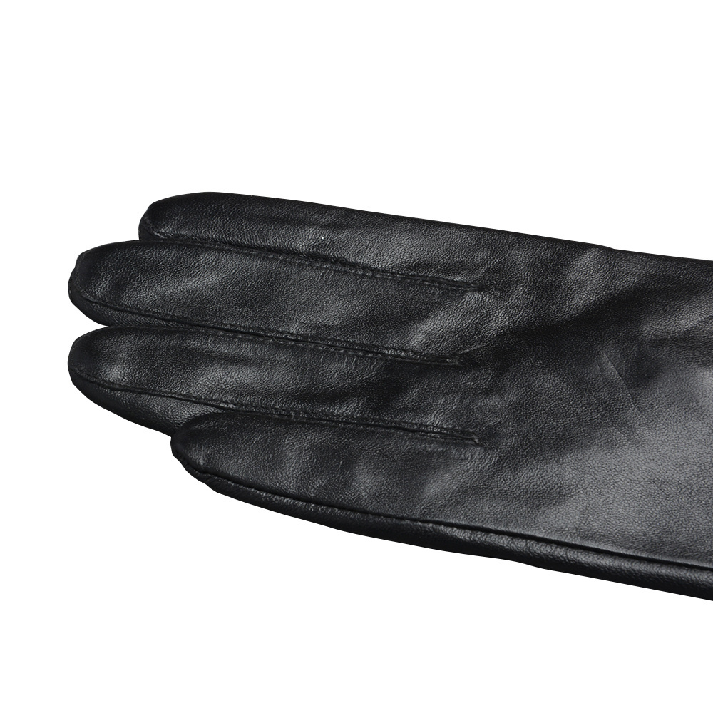 Women's Long Genuine Sheepskin Leather Gloves High Quality Sexy Evening Party Mittens