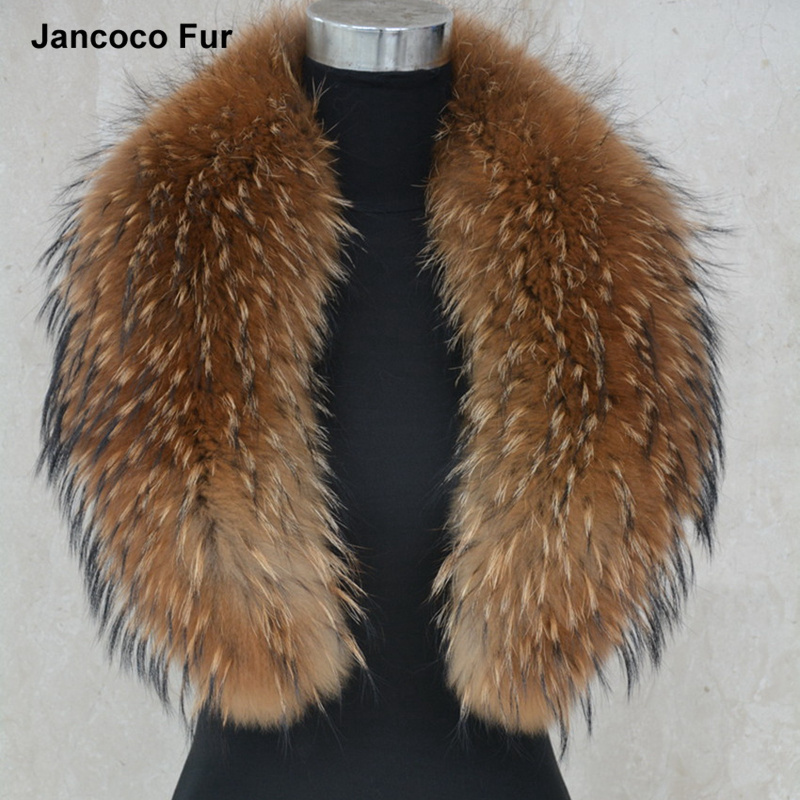 75cm/80/90/100/110cm Real Raccoon Fur Collar For Women Men Jacket Fashion Warm Scarf Winter Parka Hood S1288