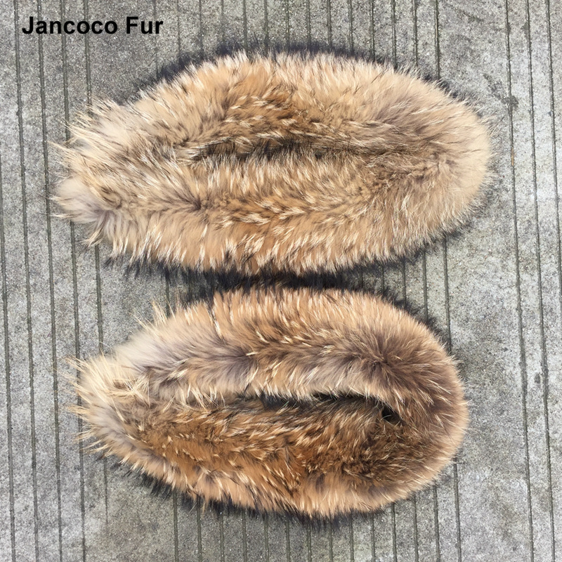 Hot Selling Fashion Luxury Style Women Real Raccoon Fur Collar for Hood Scarf