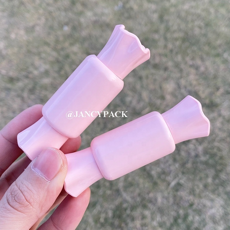 JANCY PACK 5ml 8ml unique design red pink candy shape clear square round cylinder candy lipgloss tubes for kids