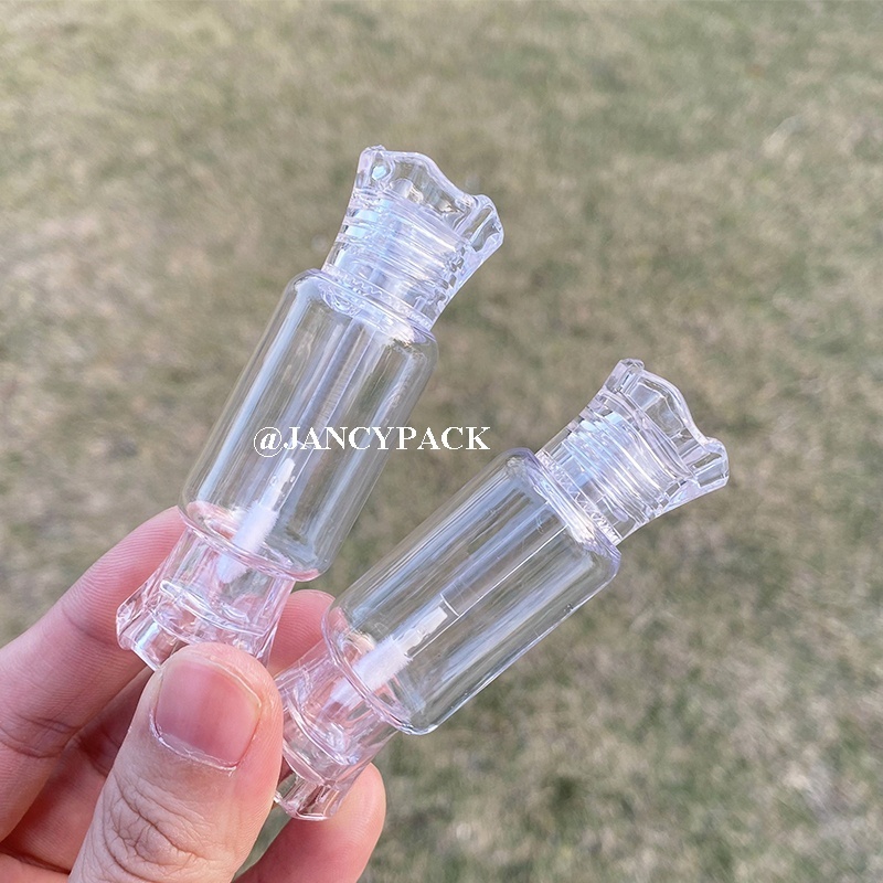 JANCY PACK 5ml 8ml unique design red pink candy shape clear square round cylinder candy lipgloss tubes for kids