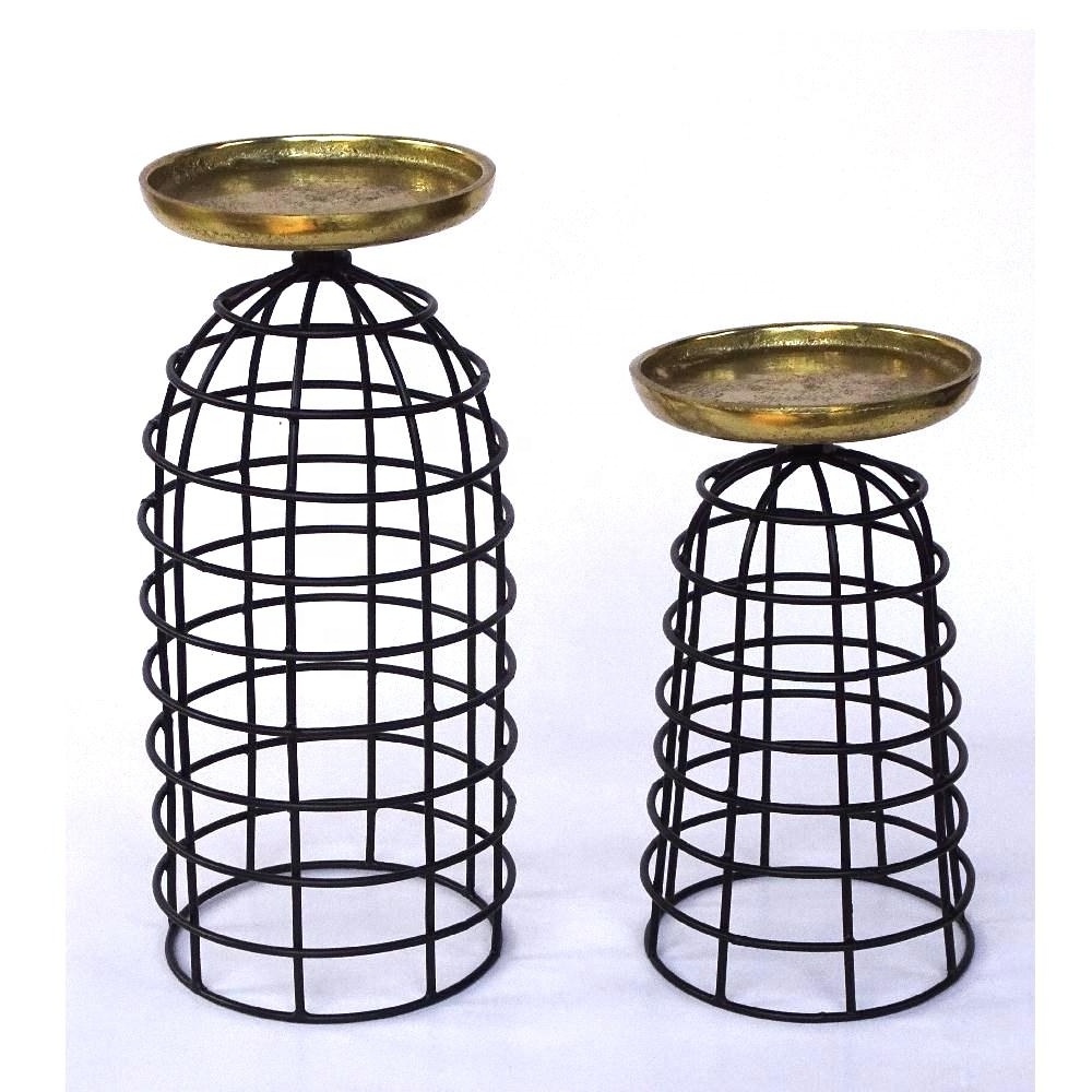 Decorative T light   Candle Holder Made in Cast Aluminium With Brass Finish Candle Home Decor Pillar Candle Holder