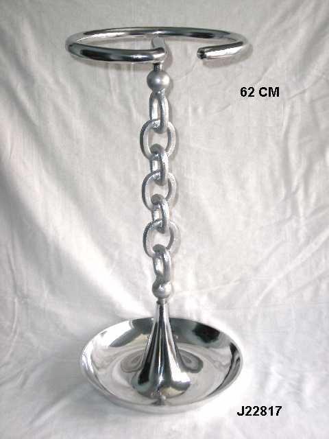 Cast Aluminium Umbrella Stand With Mirror Polish With Two Half Round Handle Metal Umbrella Stand